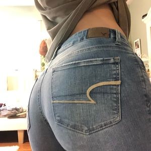 Size 0 American Eagle Light Wash/Faded Skinny Jean